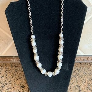 NWT Kim Rogers Pearls with Silver tones accents.